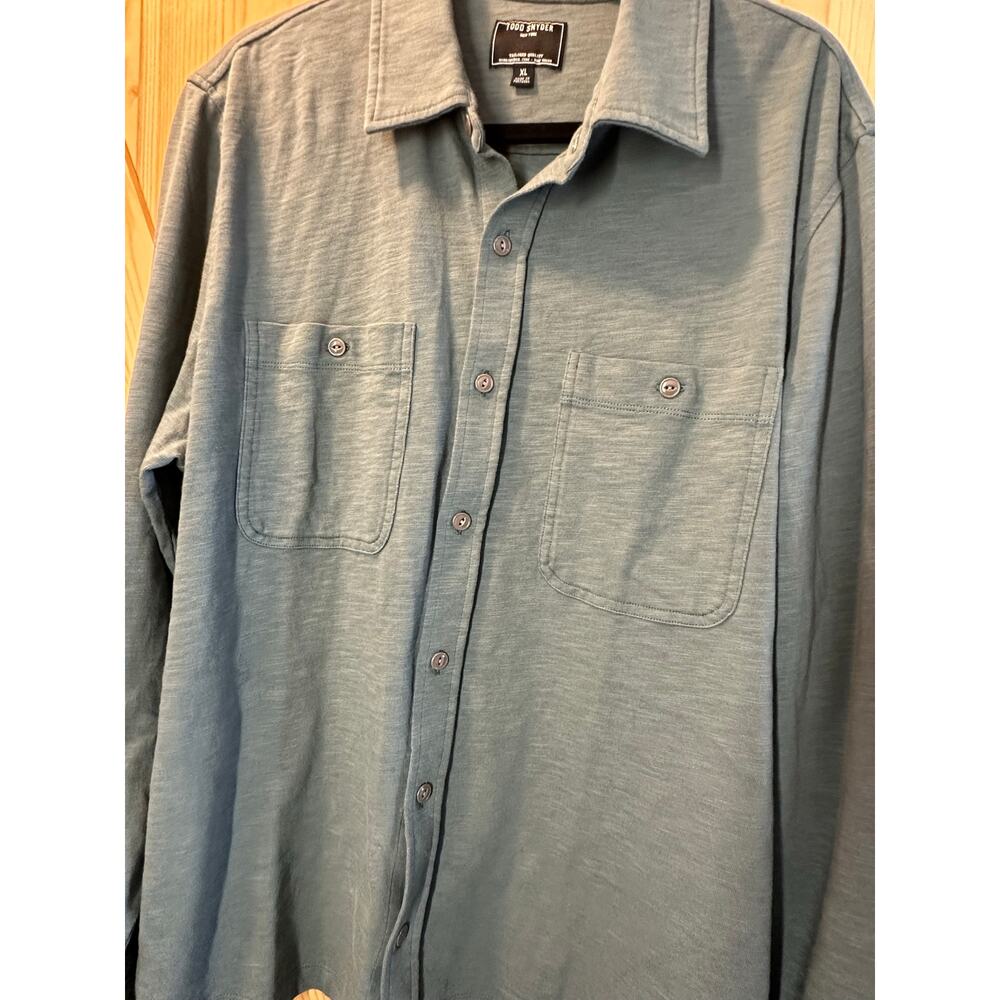 Todd Snyder Long-Sleeve Slub Jersey Camp Shirt - Size XL - Picture 2 of 12